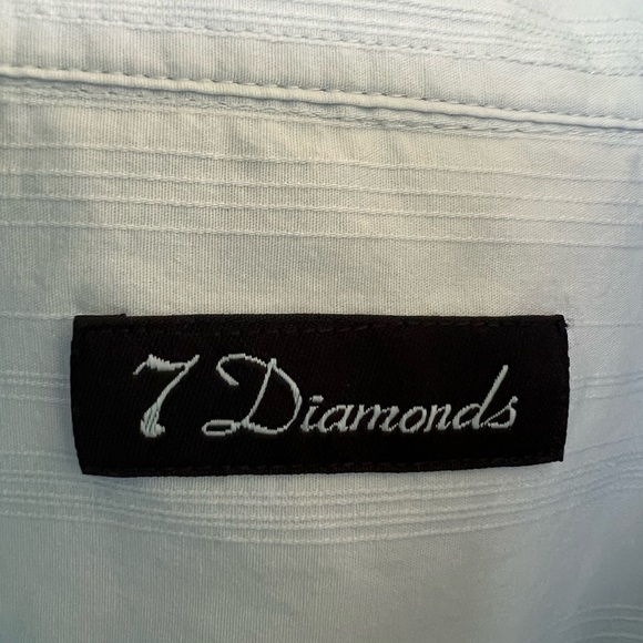 7 Diamonds Mens Small Light Blue Long Sleeve Button Up Shirt - Picture 2 of 8